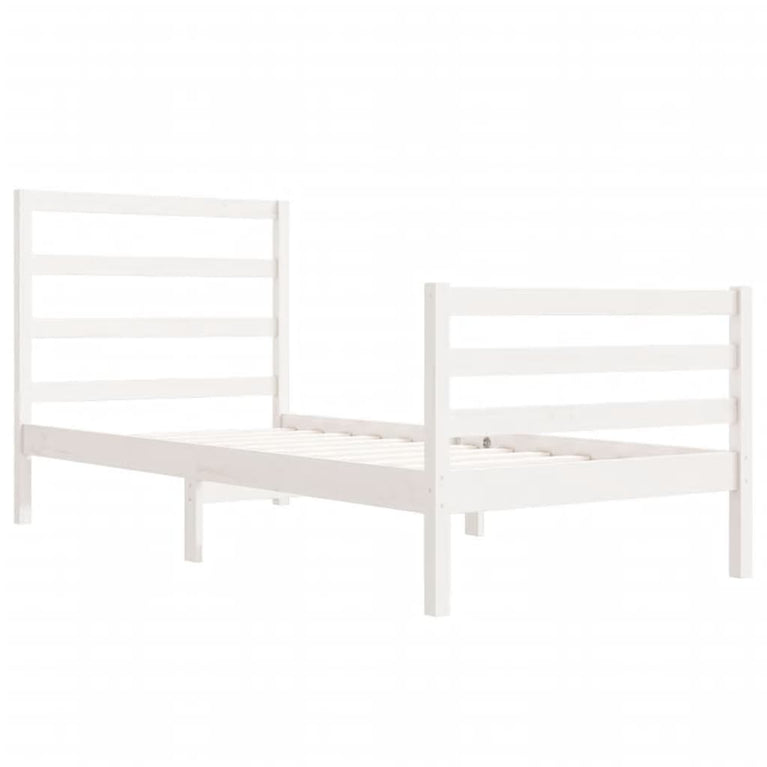 Bedframe massief grenenhout wit 75x190 cm 2FT6 Small Single