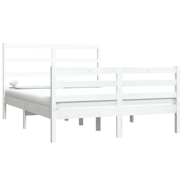 Bedframe massief grenenhout wit 120x190 cm 4FT Small Double