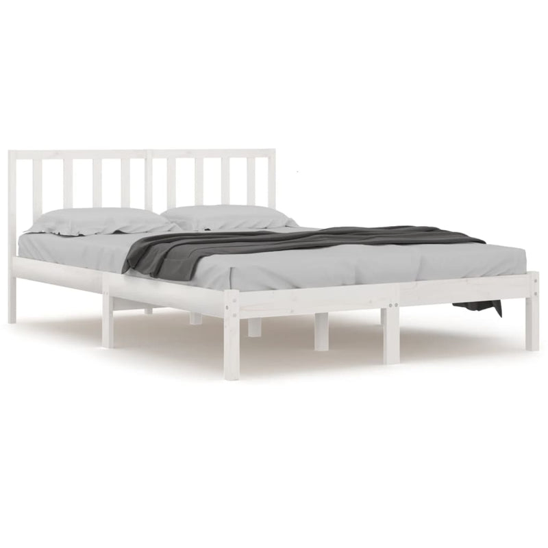 Bedframe massief grenenhout wit 120x190 cm 4FT Small Double