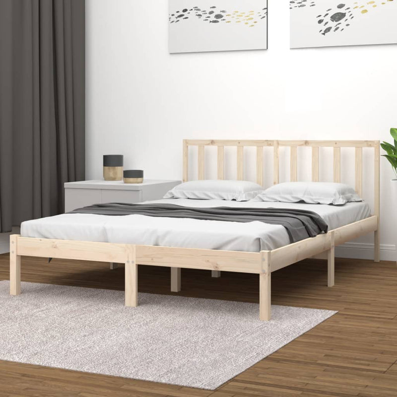Bedframe massief grenenhout 135x190 cm Double