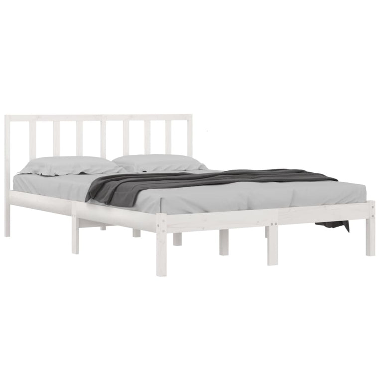 Bedframe massief grenenhout wit 120x190 cm 4FT Small Double
