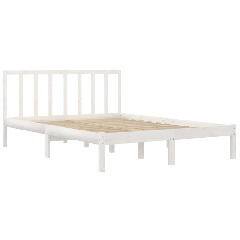 Bedframe massief grenenhout wit 120x190 cm 4FT Small Double