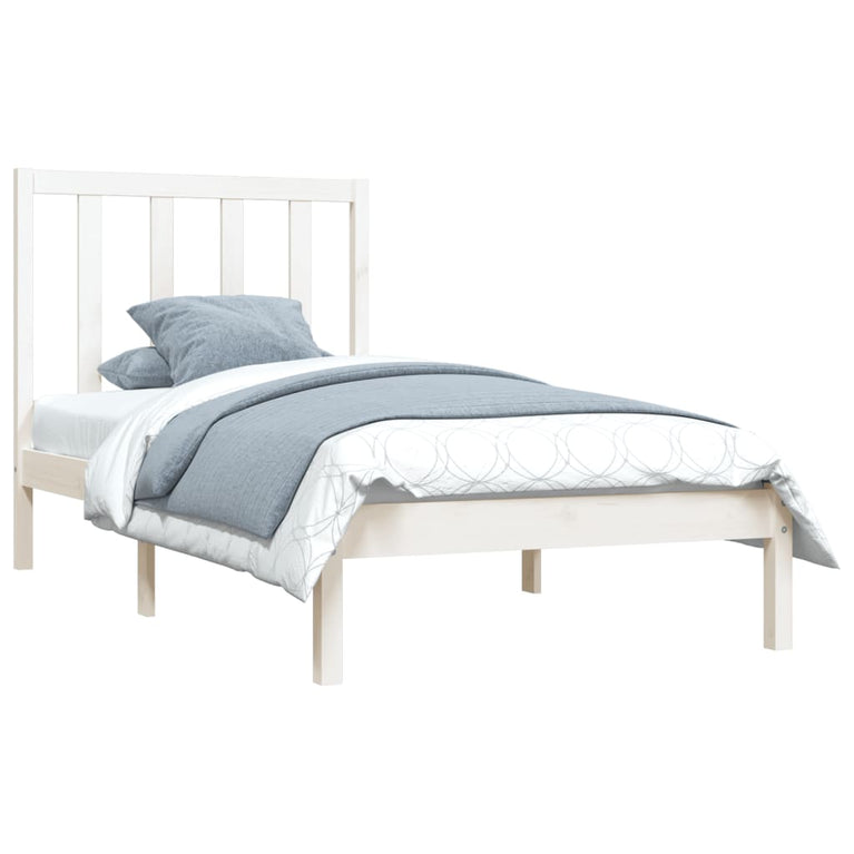 Bedframe massief grenenhout wit 75x190 cm 2FT6 Small Single