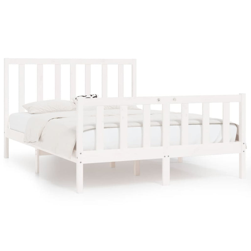 Bedframe massief hout wit 120x190 cm 4FT Small Double