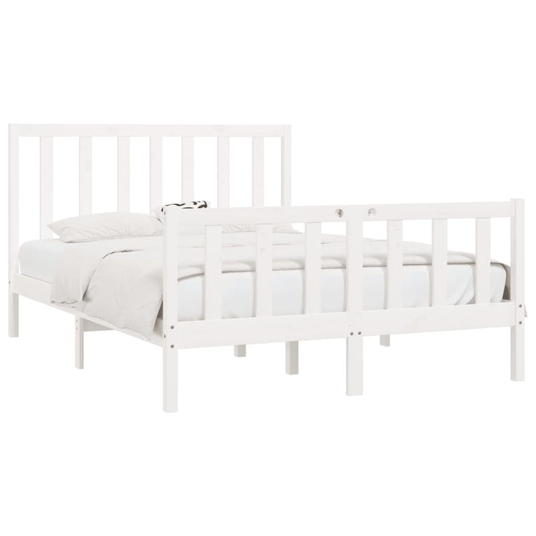 Bedframe massief hout wit 120x190 cm 4FT Small Double