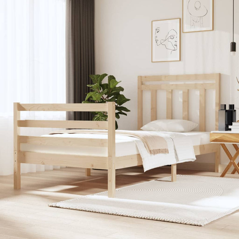 Bedframe massief hout 90x190 cm Single