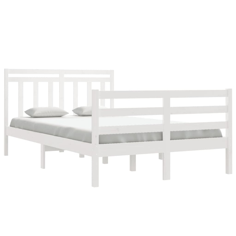 Bedframe massief hout wit 120x190 cm 4FT Small Double
