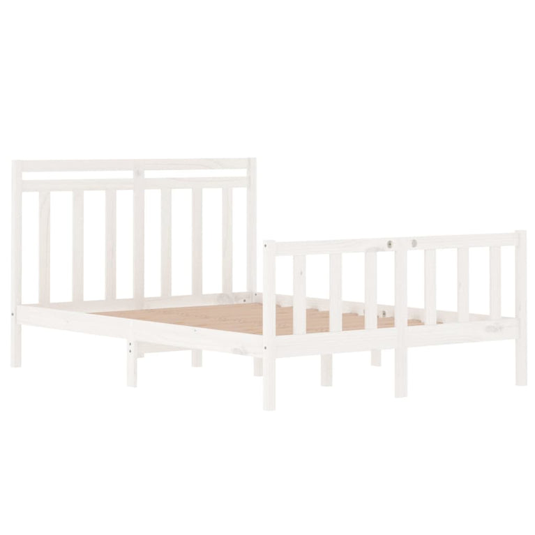 Bedframe massief hout wit 120x190 cm 4FT Small Double