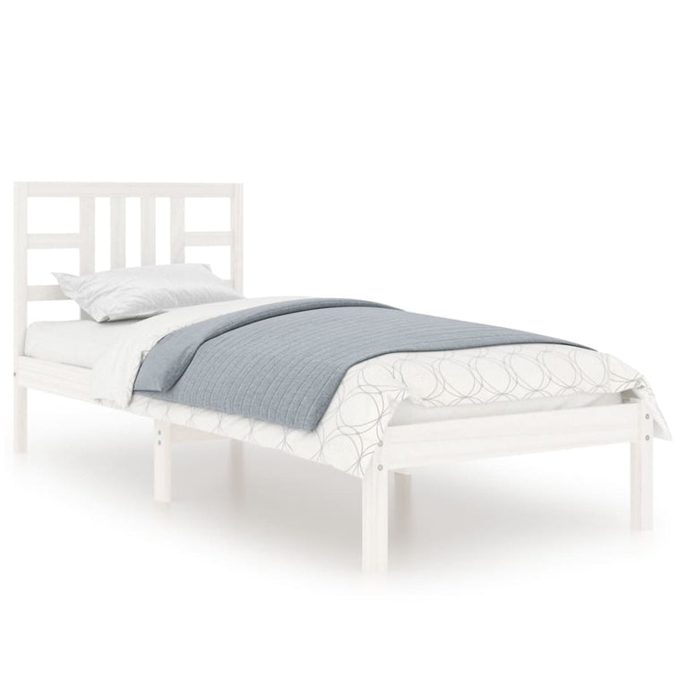 Bedframe massief hout wit 75x190 cm 2FT6 Small Single