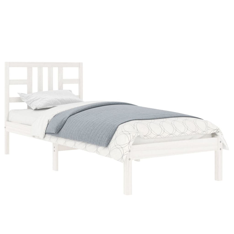Bedframe massief hout wit 75x190 cm 2FT6 Small Single
