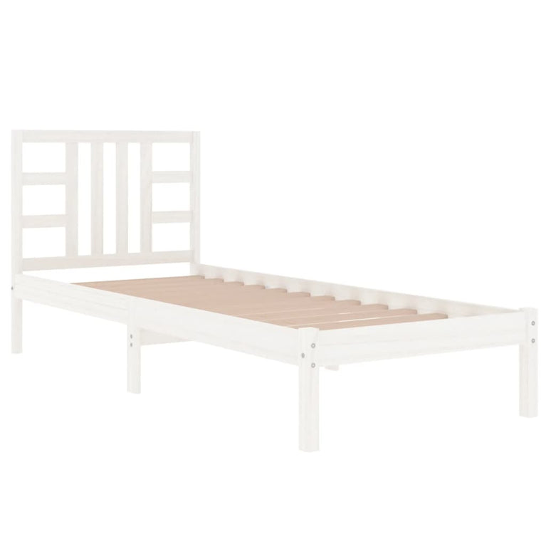 Bedframe massief hout wit 75x190 cm 2FT6 Small Single