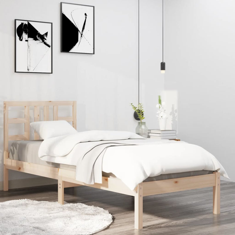 Bedframe massief hout 90x190 cm Single