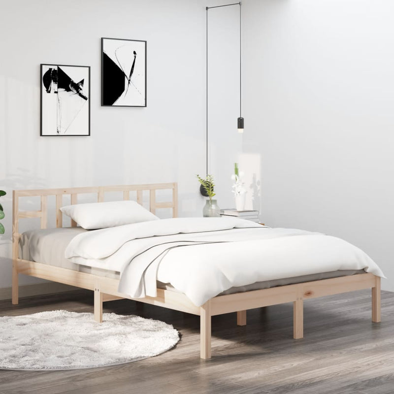 Bedframe massief hout 140x190 cm