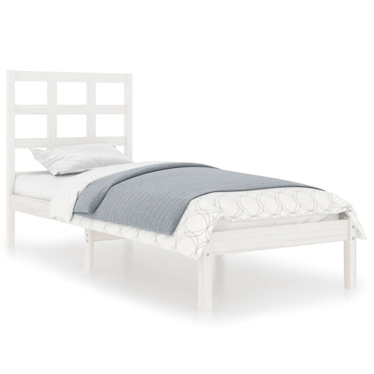 Bedframe massief hout wit 75x190 cm 2FT6 Small Single