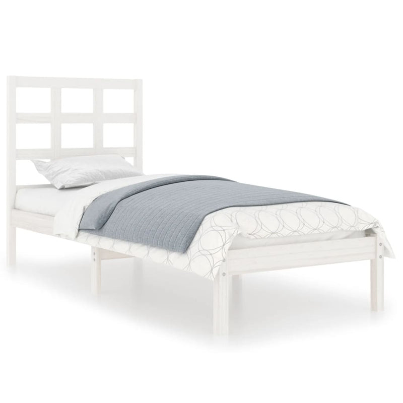 Bedframe massief hout wit 75x190 cm 2FT6 Small Single