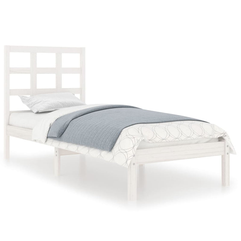 Bedframe massief hout wit 90x190 cm 3FT Single