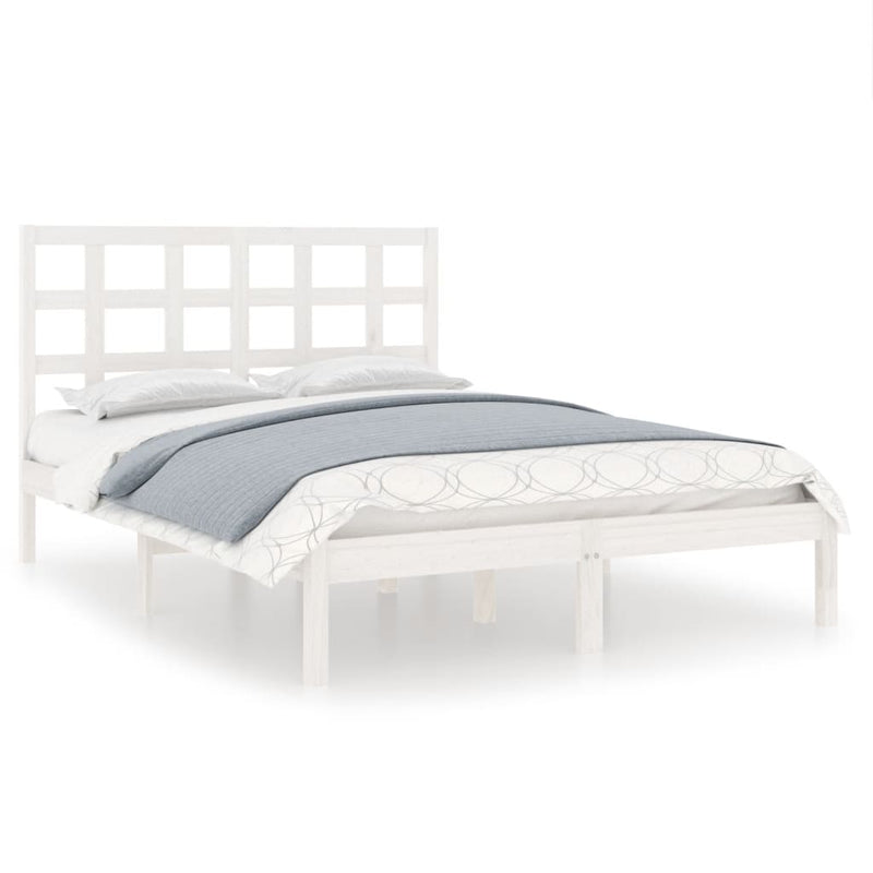 Bedframe massief hout wit 120x190 cm 4FT Small Double