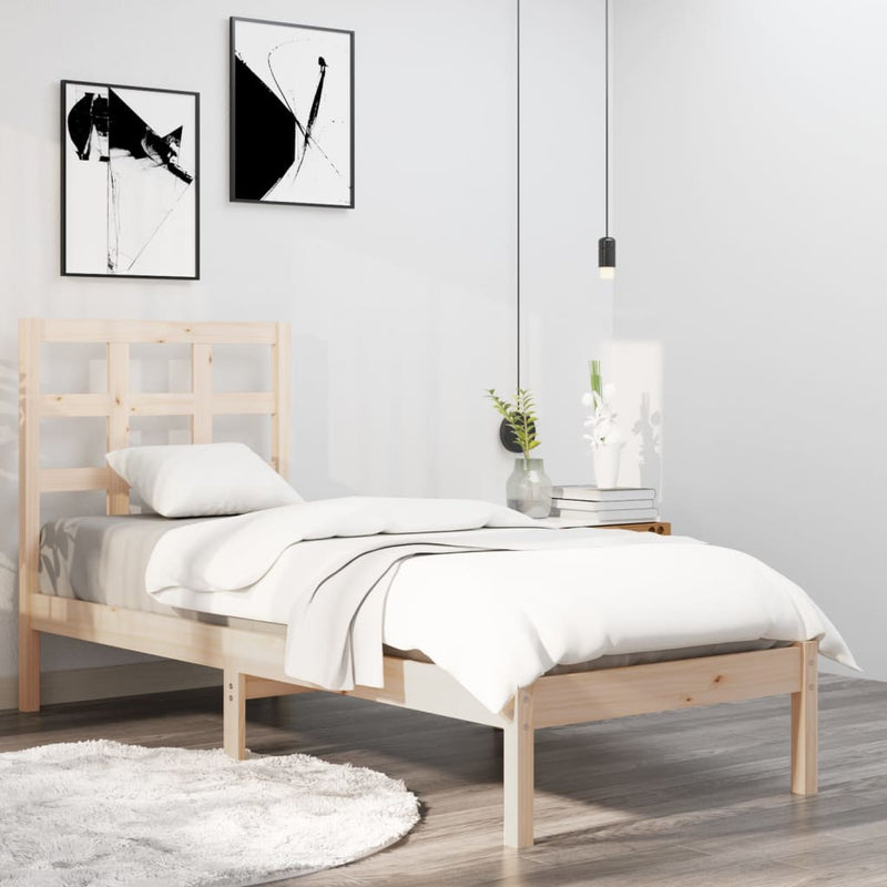 Bedframe massief hout 90x200 cm