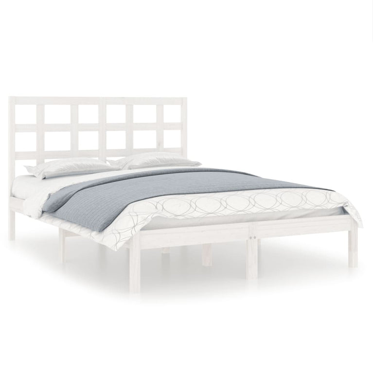 Bedframe massief hout wit 140x200 cm