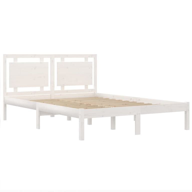 Bedframe massief hout wit 120x190 cm 4FT Small Double