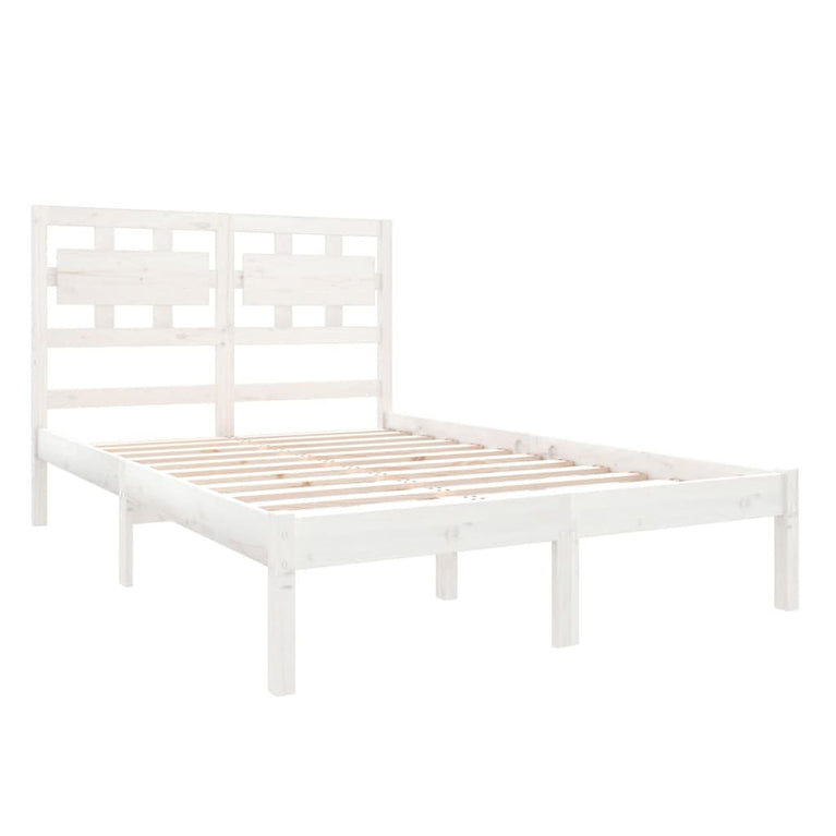 Bedframe massief hout wit 120x190 cm 4FT Small Double