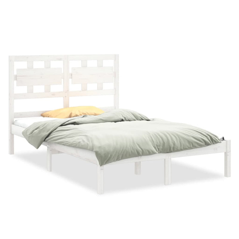 Bedframe massief hout wit 140x200 cm