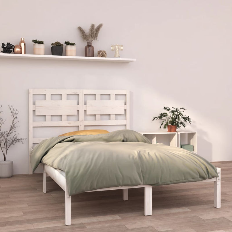 Bedframe massief hout wit 140x200 cm