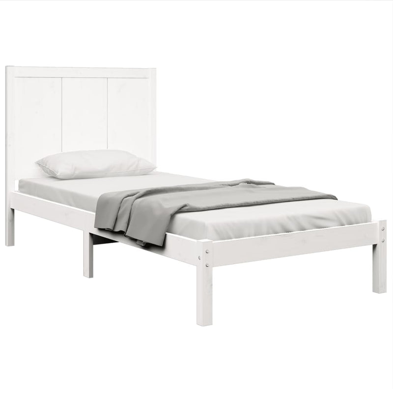 Bedframe massief grenenhout wit 75x190 cm 2FT6 Small Single