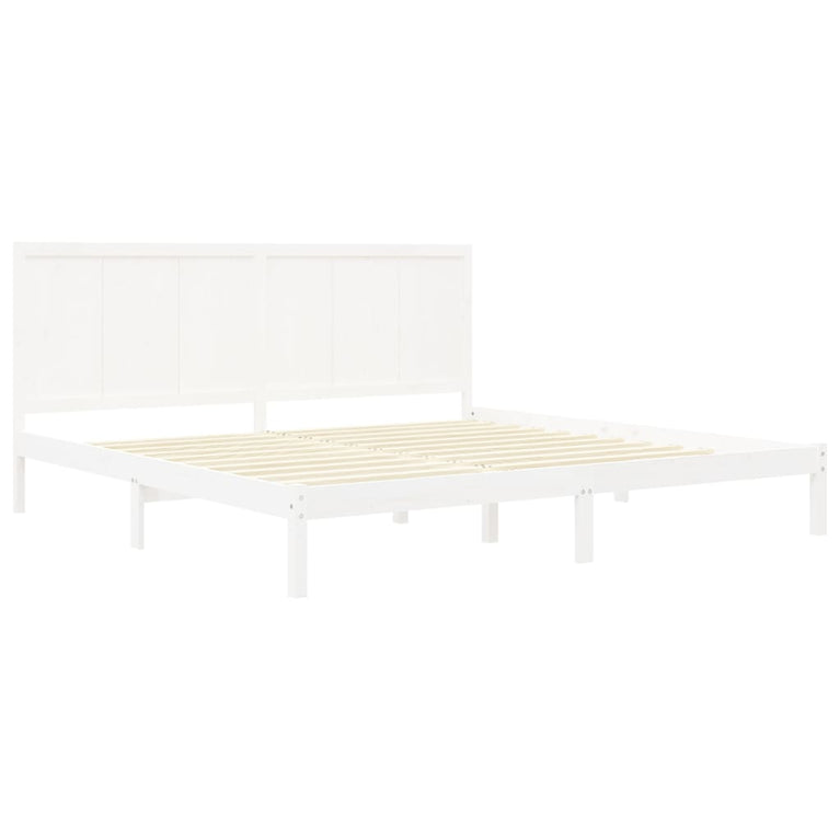 Bedframe massief grenenhout wit 180x200 cm 6FT Super King