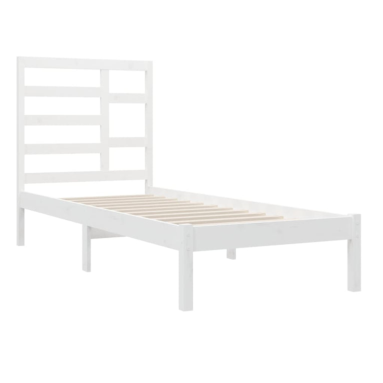 Bedframe massief hout wit 90x190 cm 3FT Single