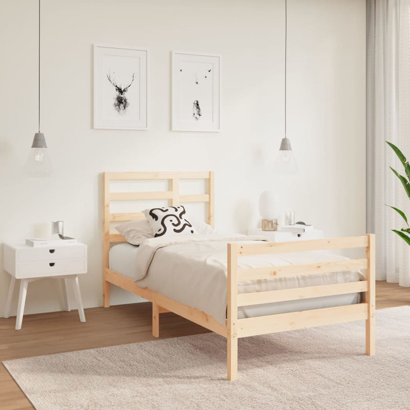Bedframe massief hout 90x190 cm Single