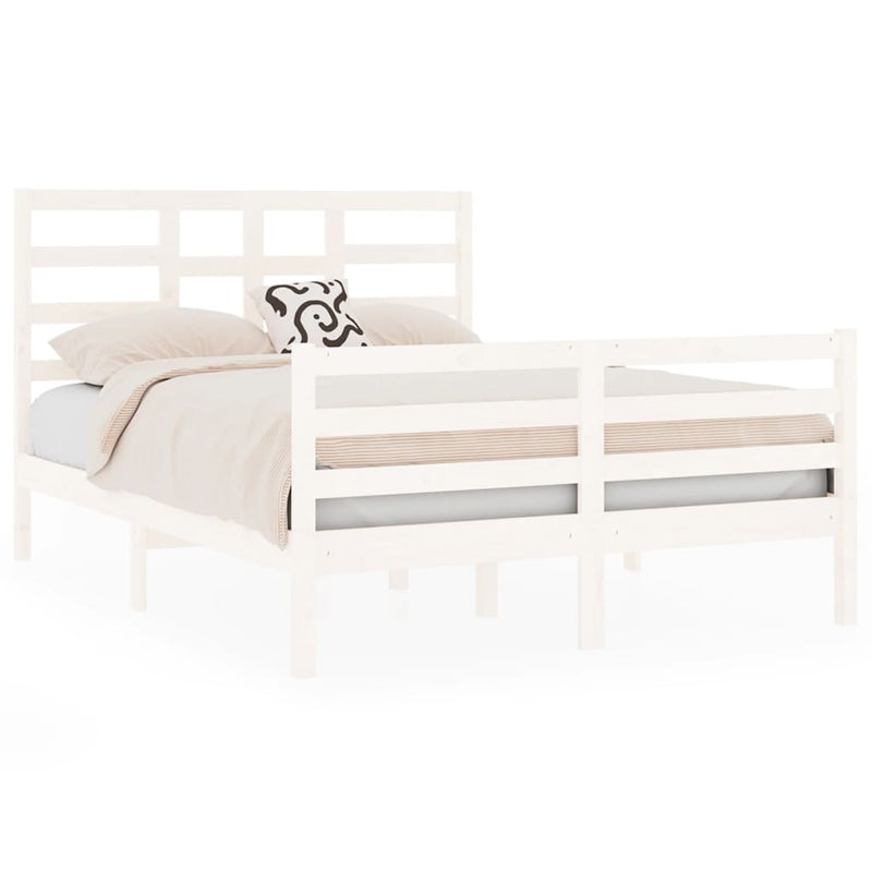 Bedframe massief hout wit 120x190 cm 4FT Small Double