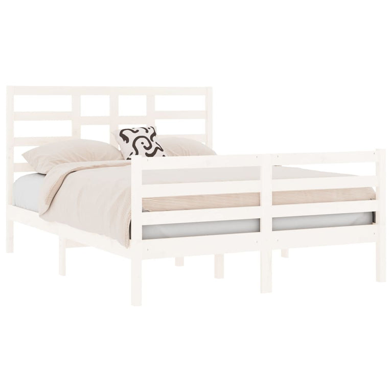 Bedframe massief hout wit 120x190 cm 4FT Small Double