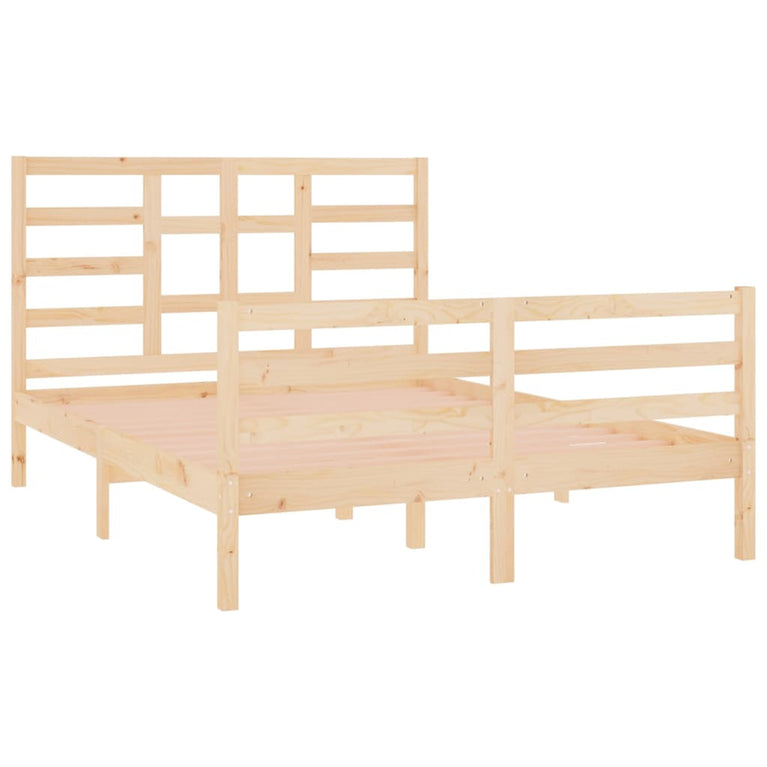 Bedframe massief hout 140x190 cm