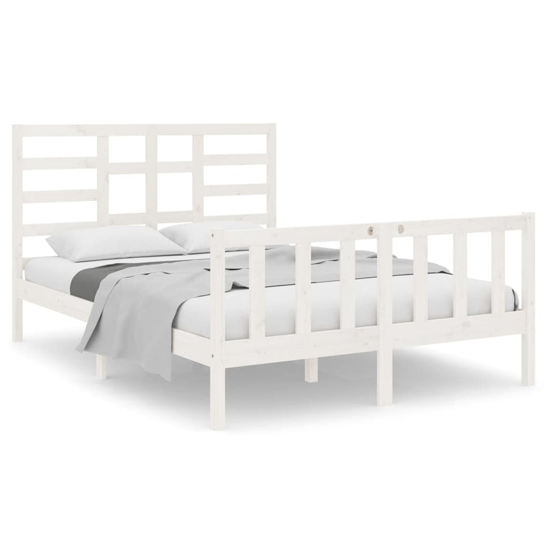 Bedframe massief hout wit 120x190 cm 4FT Small Double