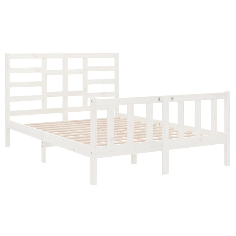 Bedframe massief hout wit 120x190 cm 4FT Small Double