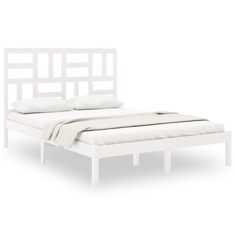 Bedframe massief hout wit 120x190 cm 4FT Small Double