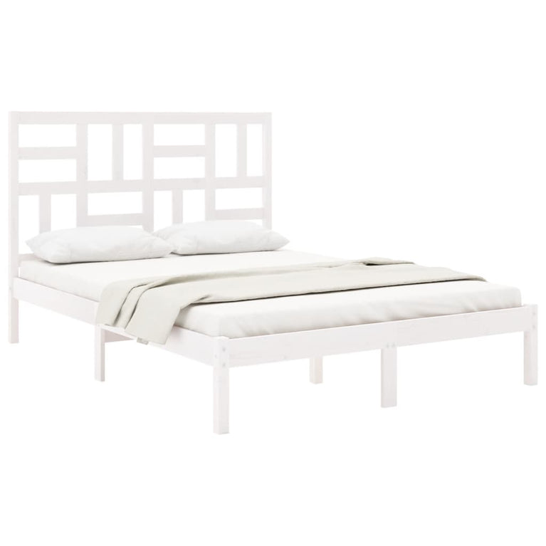 Bedframe massief hout wit 120x190 cm 4FT Small Double