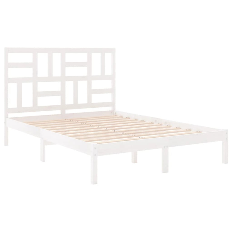 Bedframe massief hout wit 120x190 cm 4FT Small Double