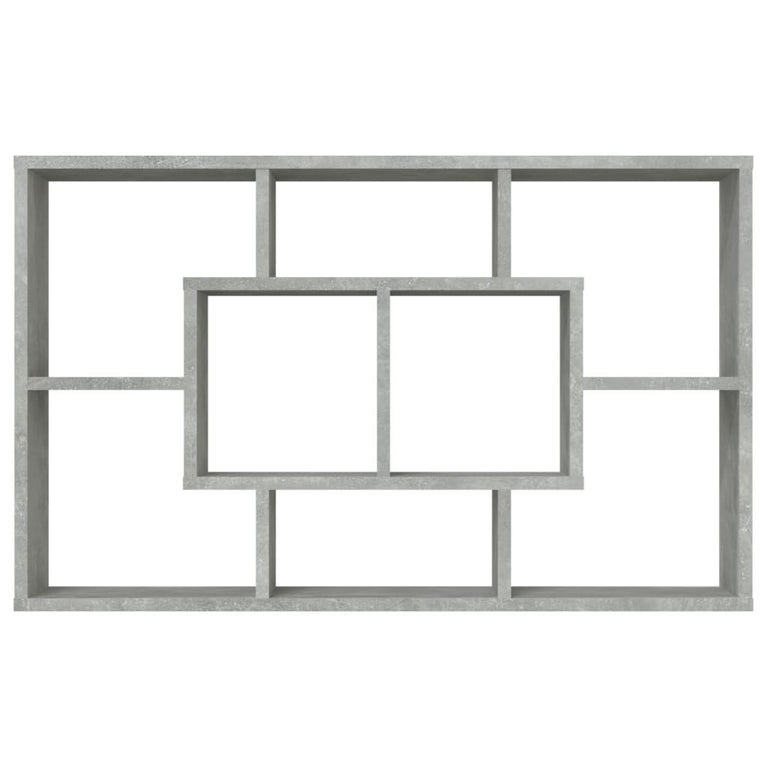 Wandschap 85x16x52,5 cm bewerkt hout betongrijs