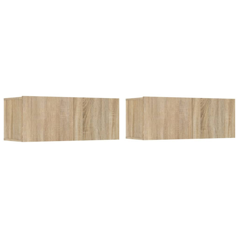 Tv-meubelen 2 st 80x30x30 cm bewerkt hout sonoma eikenkleurig MeubelReus