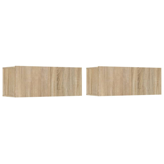 Tv-meubelen 2 st 80x30x30 cm bewerkt hout sonoma eikenkleurig MeubelReus