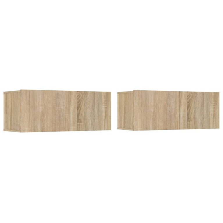 Tv-meubelen 2 st 80x30x30 cm bewerkt hout sonoma eikenkleurig MeubelReus