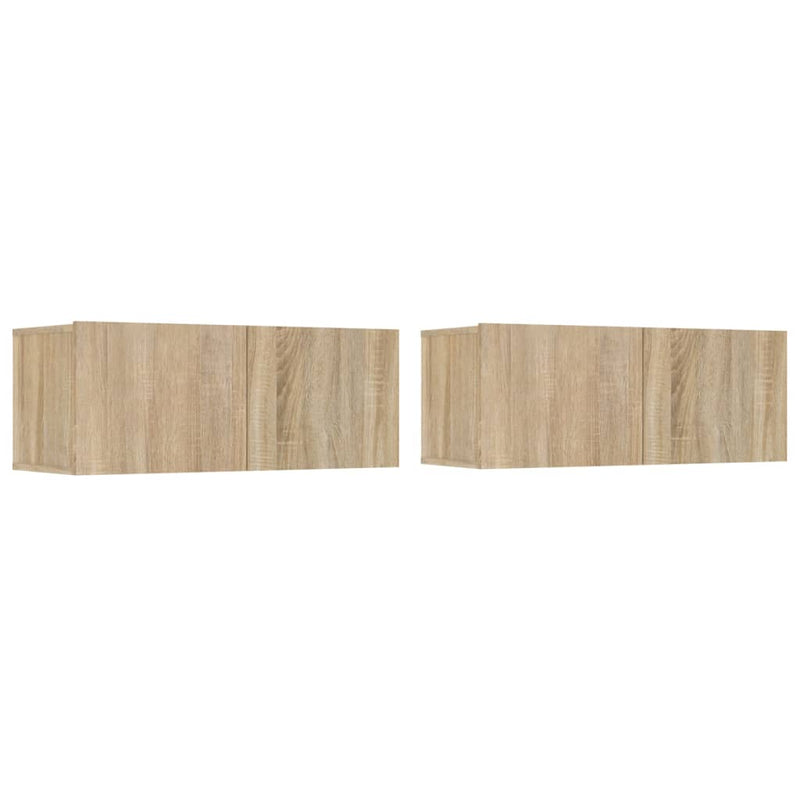 Tv-meubelen 2 st 80x30x30 cm bewerkt hout sonoma eikenkleurig MeubelReus