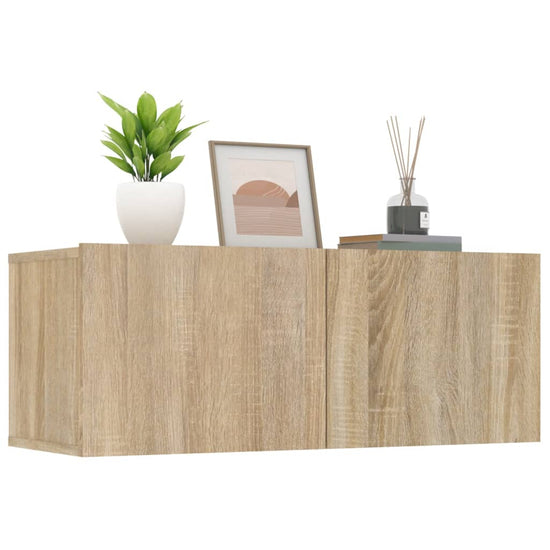 Tv-meubelen 2 st 80x30x30 cm bewerkt hout sonoma eikenkleurig MeubelReus