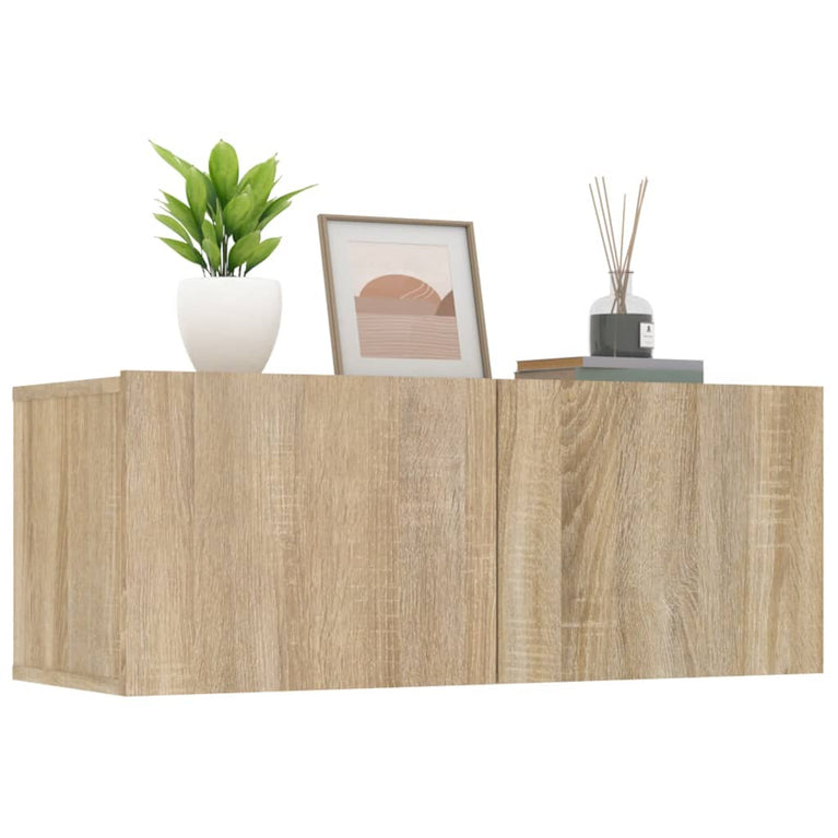 Tv-meubelen 2 st 80x30x30 cm bewerkt hout sonoma eikenkleurig MeubelReus