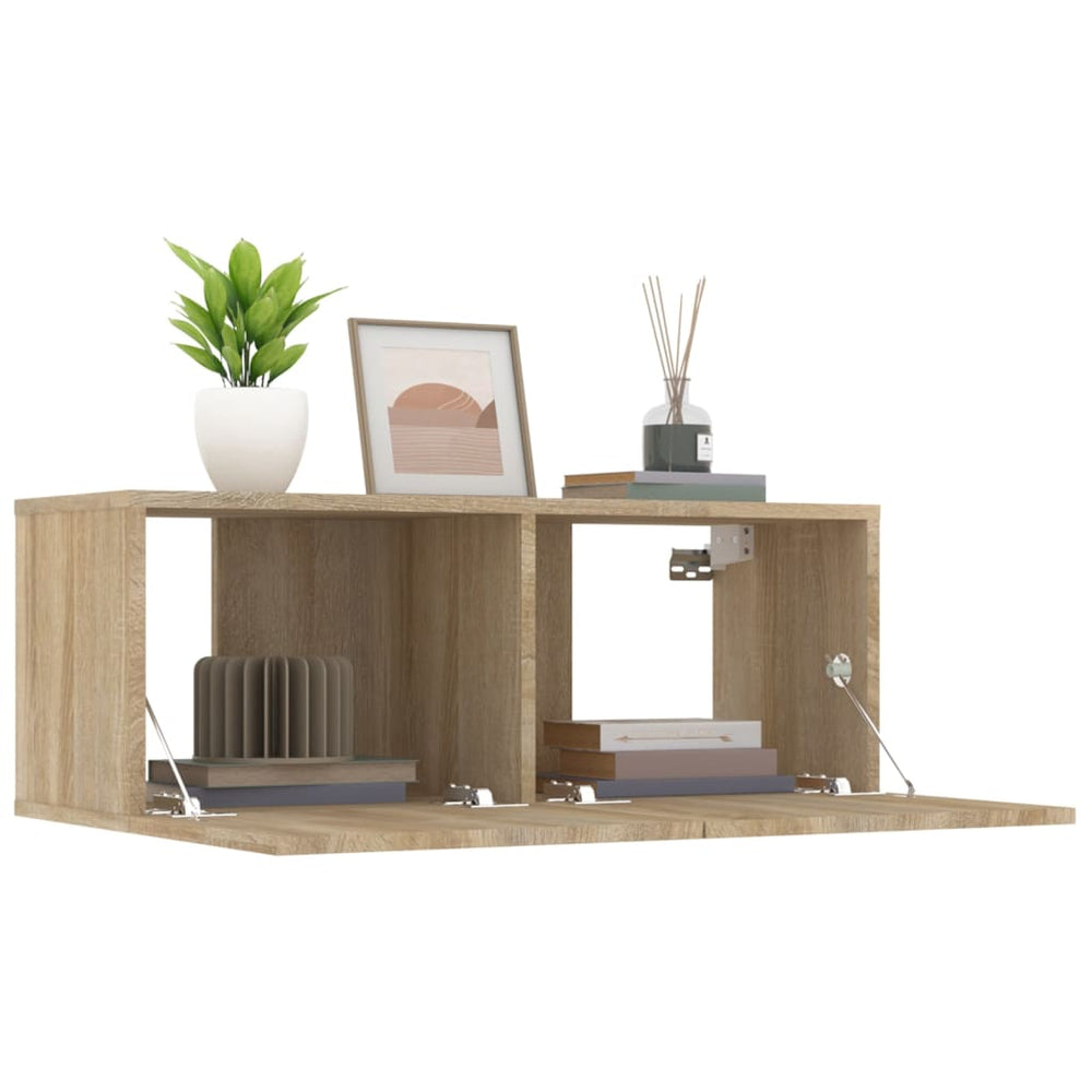Tv-meubelen 2 st 80x30x30 cm bewerkt hout sonoma eikenkleurig MeubelReus