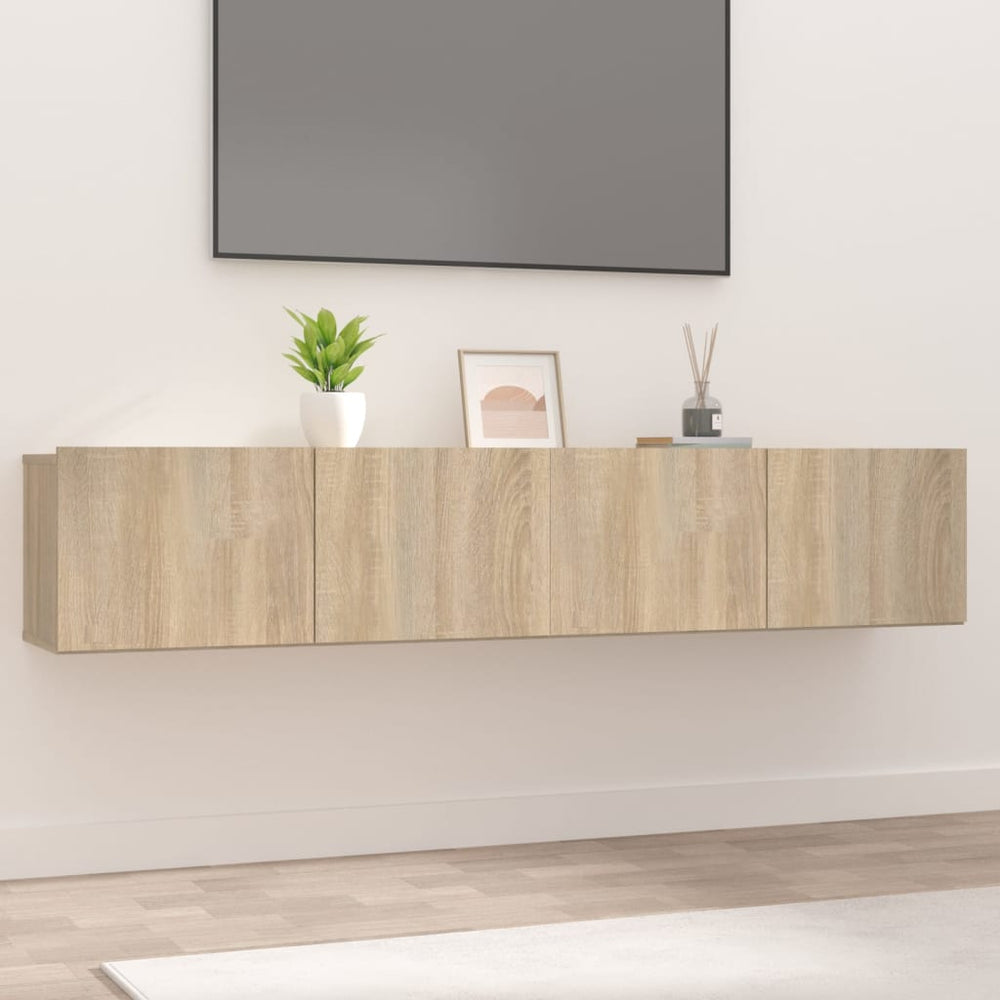 Tv-meubelen 2 st 80x30x30 cm bewerkt hout sonoma eikenkleurig MeubelReus