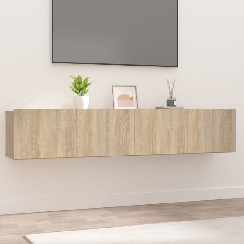 Tv-meubelen 2 st 80x30x30 cm bewerkt hout sonoma eikenkleurig MeubelReus