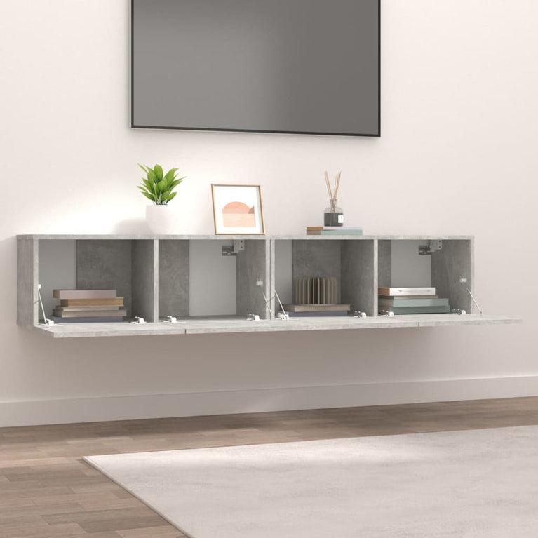 Tv-meubelen 2 st 80x30x30 cm bewerkt hout betongrijs MeubelReus